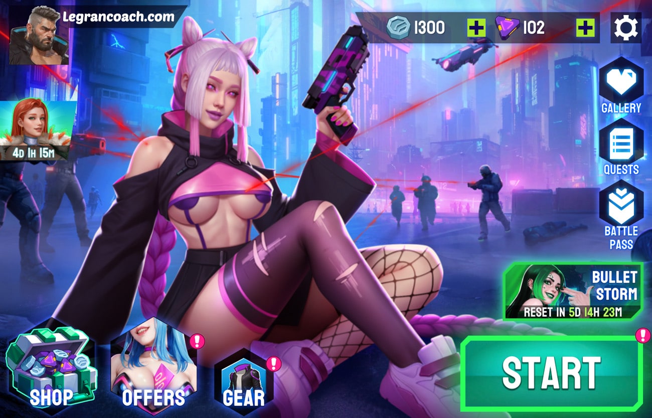 menú del juego Cyber Fuck Kink City