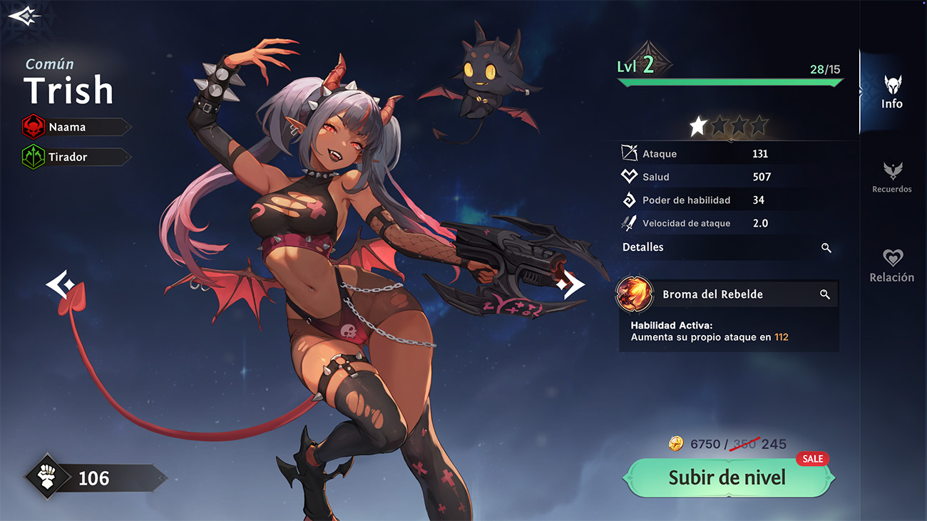 La diosa Trish en el juego sexual Everlusting Life